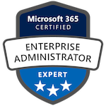 Microsoft 365 Enterprise Administrator certified badge