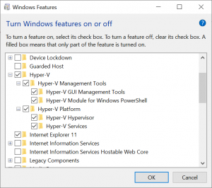 Check if Hyper-V with GUI is enabled